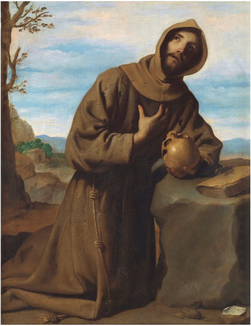 Saint François i bøn - Francisco de Zurbarán