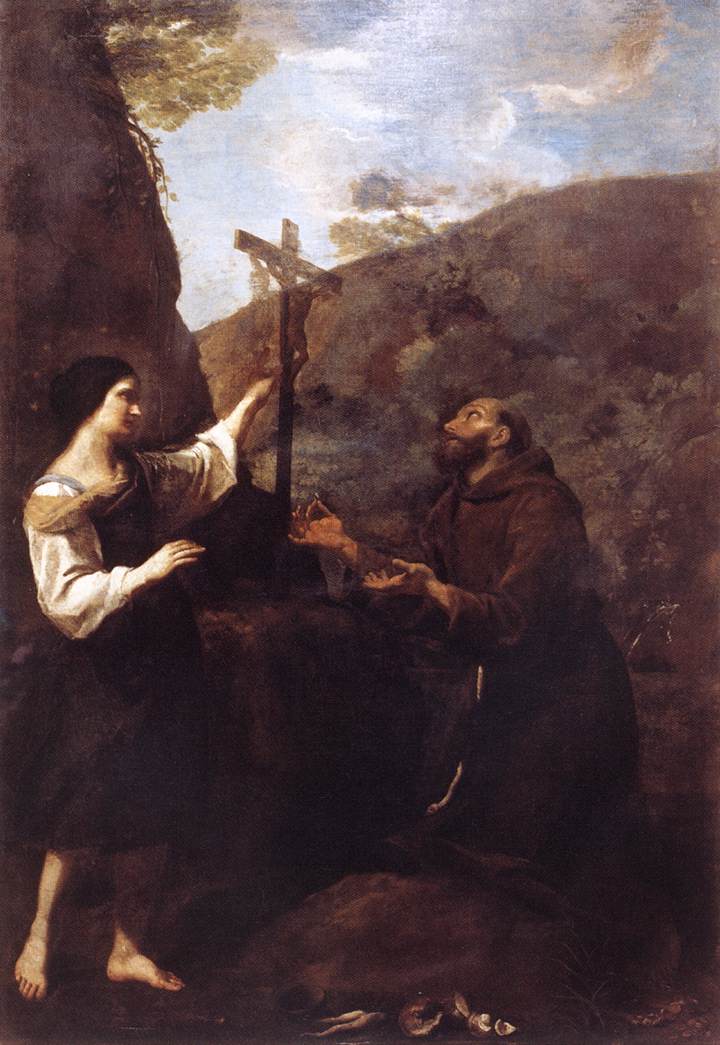 Saint François ægteskab fattigdommen - Andrea Sacchi