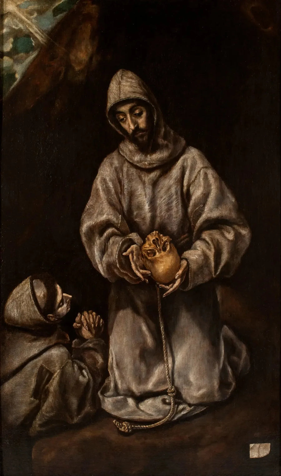 Saint François og bror Léon mediterer over døden - El Greco