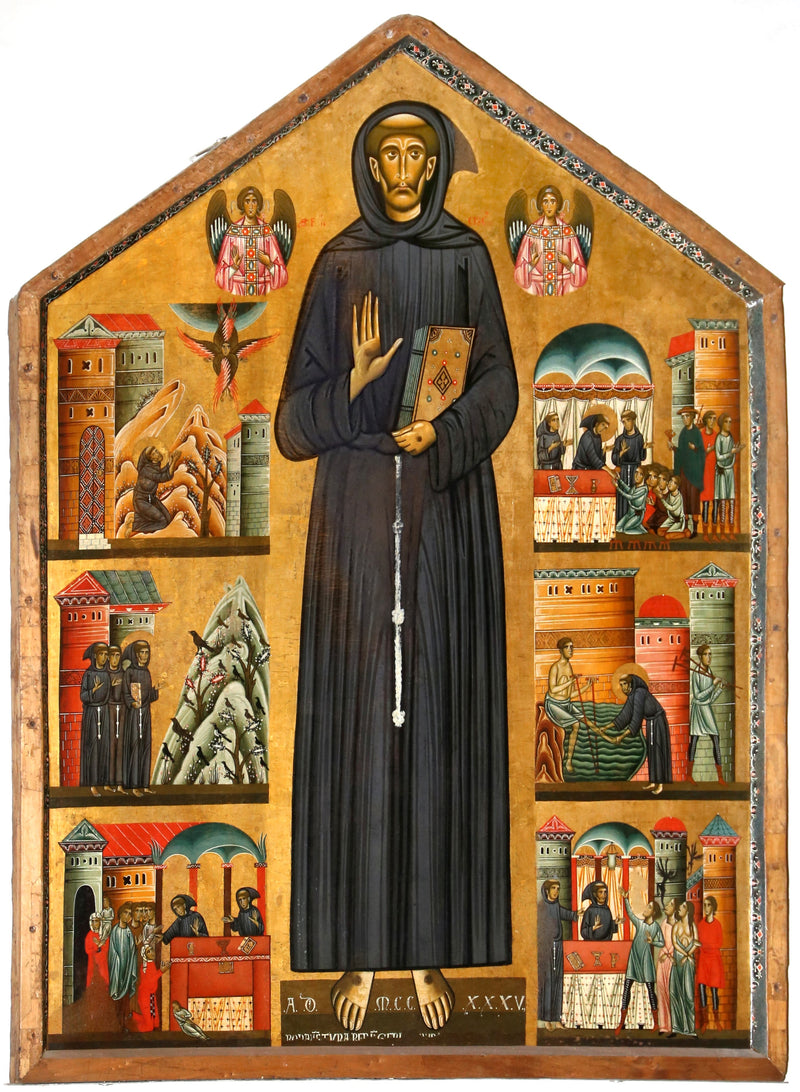 Sankt Franciskus og seks scener fra hans liv - Bonaventura Berlinghieri