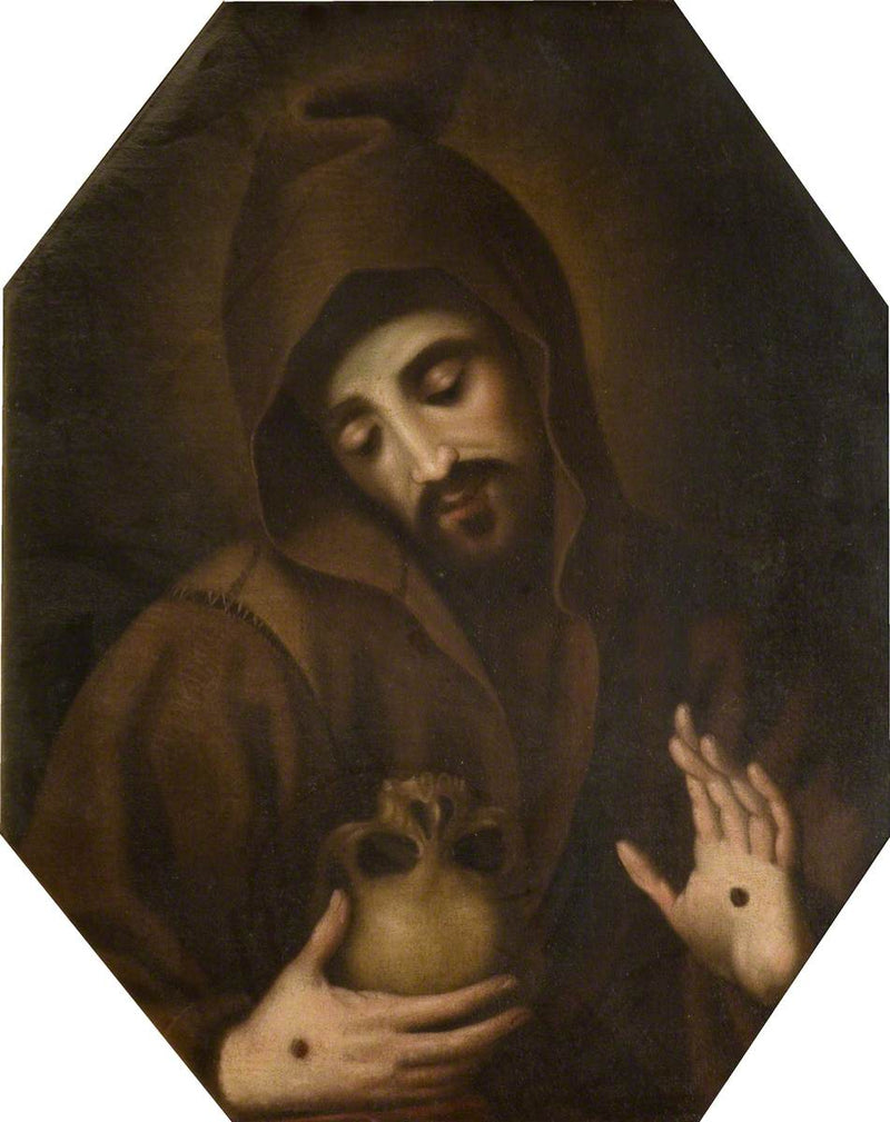 Saint François mediterer over døden - Francisco Ribalta
