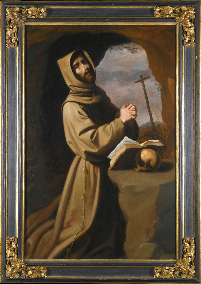 Saint François beder i en hule - Francisco de Zurbarán