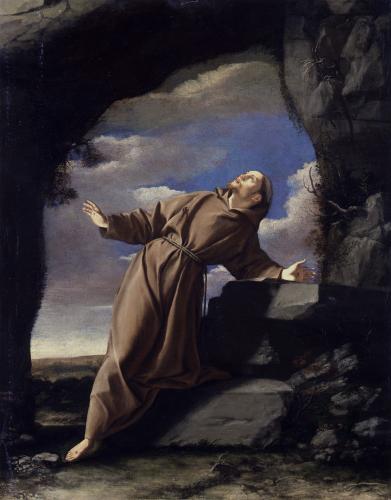 Saint François modtager stigmata - Orazio Gentileschi