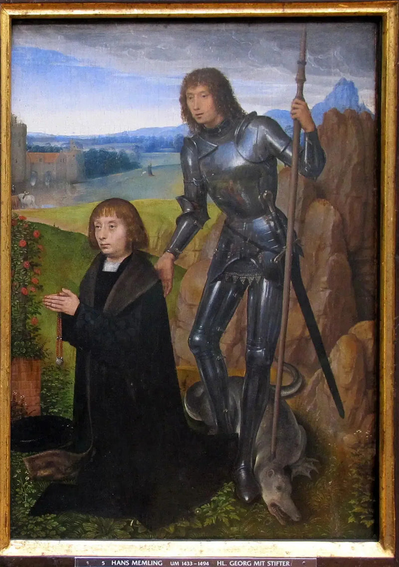 Saint Georges med donator. - Hans Memling