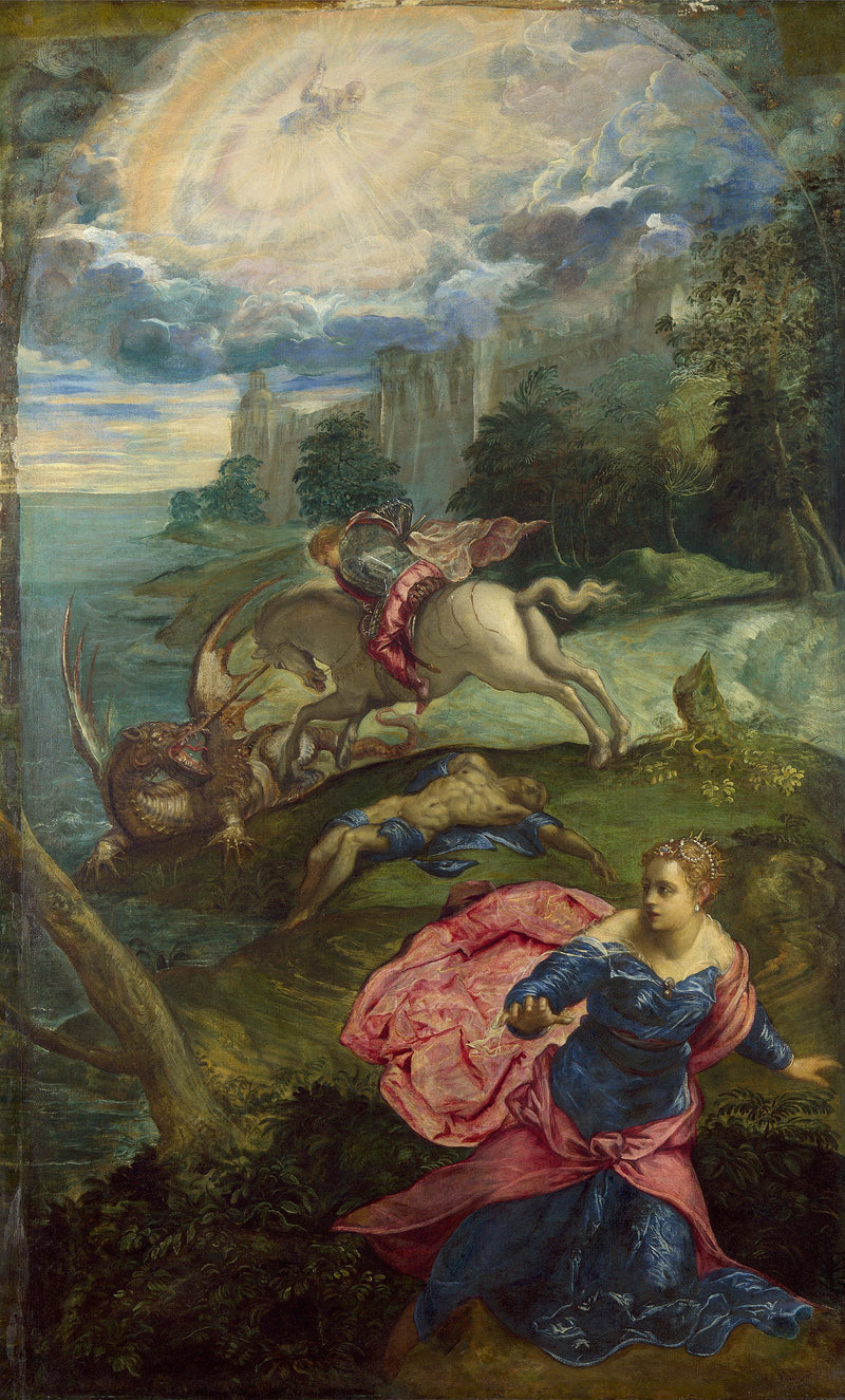 Saint Georges og Dragen - Jacopo Tintoretto