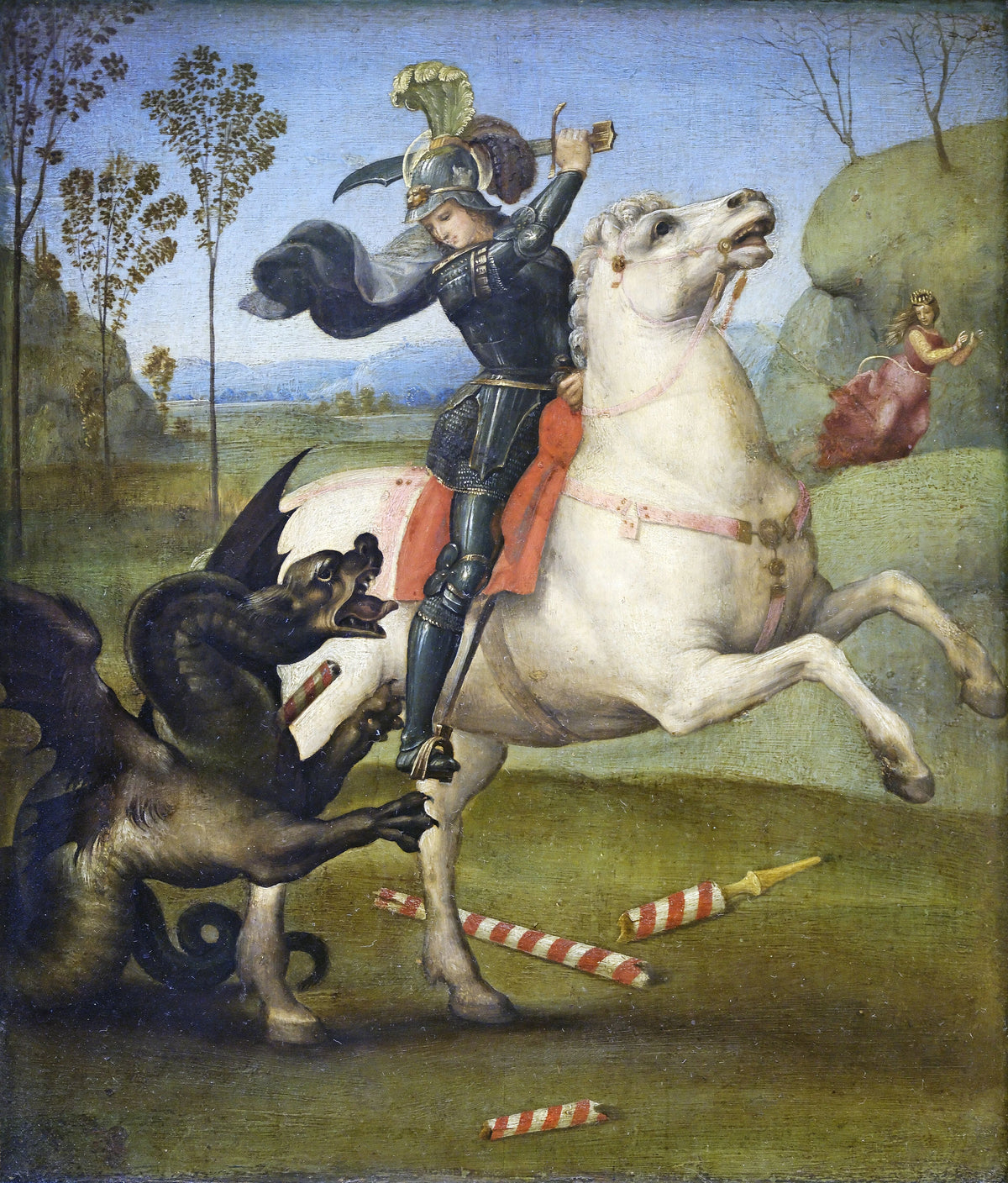Sankt Georg, der kæmper med dragen, omkring 1503-1505 - Raphaël
