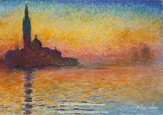 Saint-Georges-Majeur au crépuscule - Tableau claude monet - Reproductions de tableaux et peintures haut de gamme