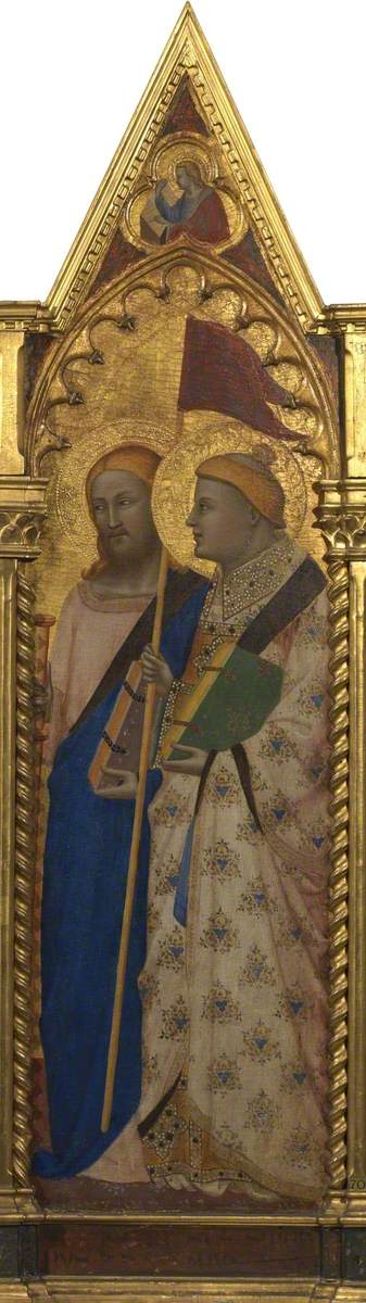 Saint Jacques den Store og Saint Étienne (polyptyk, panel 5 af 5) - Bernardo Daddi