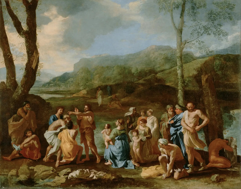 Saint Jean døber i Jordanfloden - Nicolas Poussin