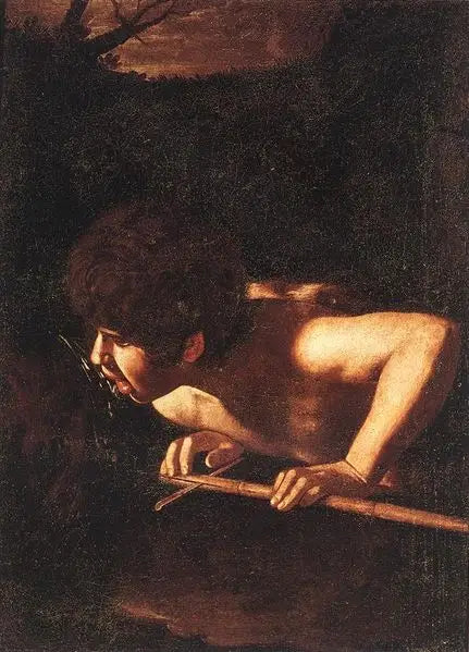 Sankt Johannes Døberen ved fontænen - Caravaggio