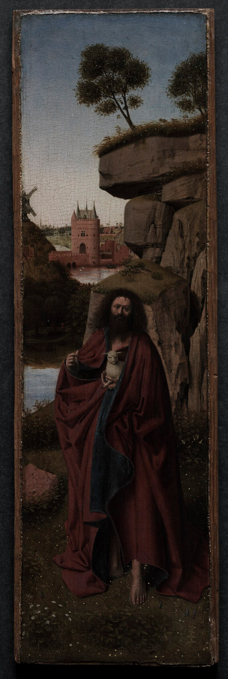Saint Jean-Baptiste i et landskab - Petrus Christus