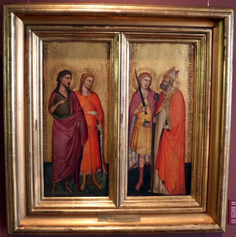 Saint Jean-Baptiste og helgenerne Julien, Zénobe og Michel - Bicci di Lorenzo