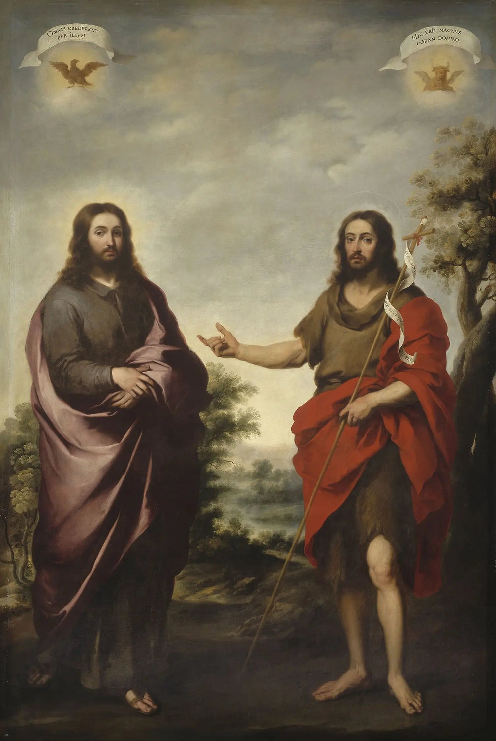 Saint Jean-Baptiste montrant le Christ - Bartolomé Esteban Murillo image 1 copie de tableau peinte à la main