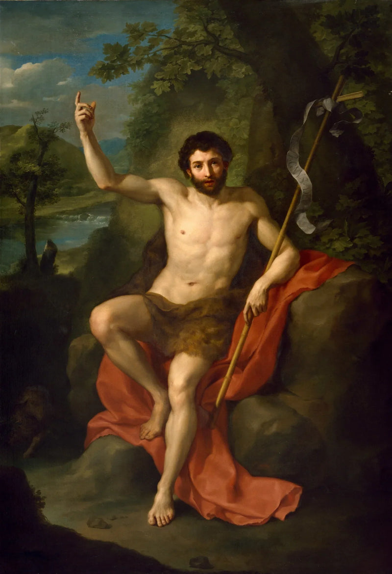 Saint Jean-Baptiste prædiker i ørkenen - Anton Raphael Mengs