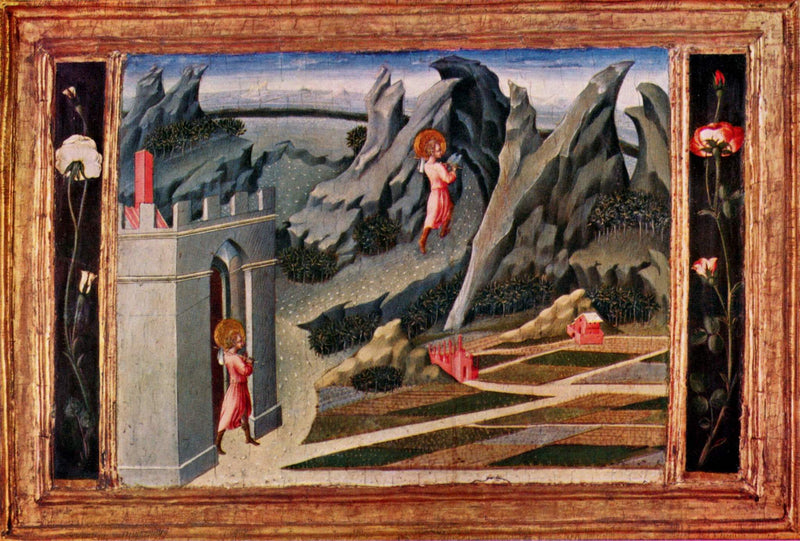 Saint Jean-Baptiste trækker sig tilbage i ørkenen - Giovanni di Paolo