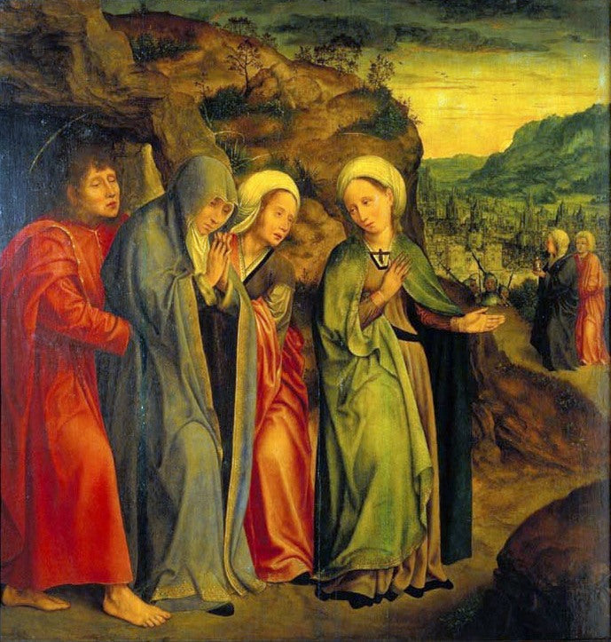 Sankt Johannes og kvinderne ved Kristi grav - Quentin Metsys