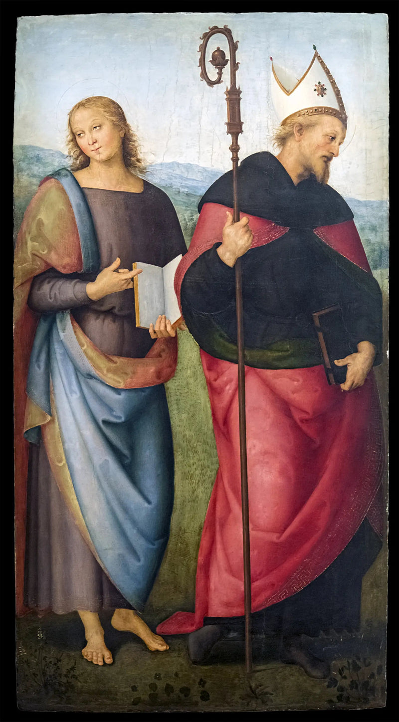 Sankt Johannes Evangelisten og Sankt Augustin - Pietro Perugino