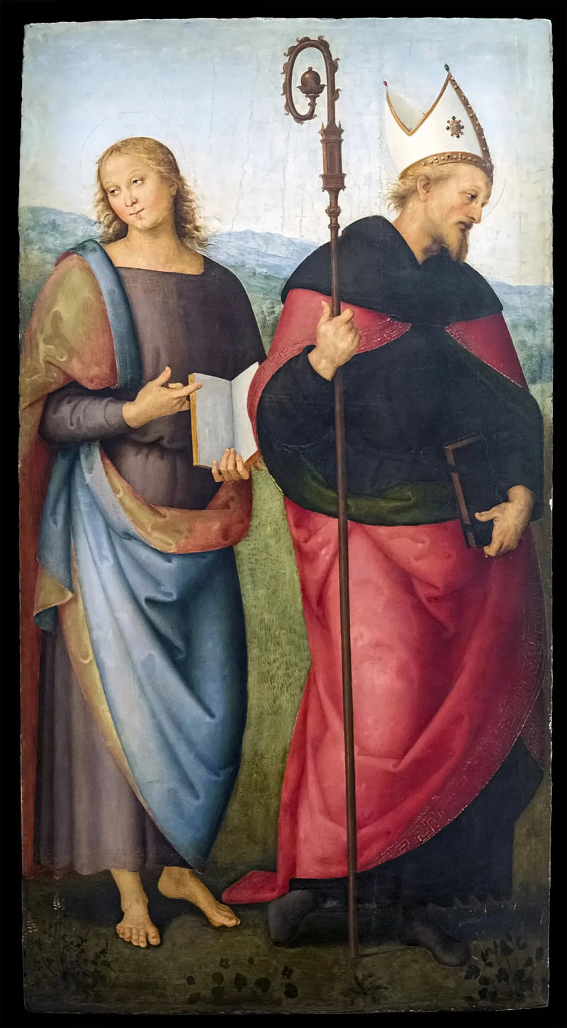 Sankt Johannes Evangelisten og Sankt Augustin - Pietro Perugino
