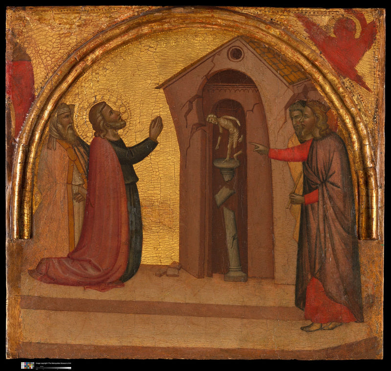 Saint Jean evangelisten forårsager et sammenbrud af et hedensk tempel - Francescuccio Ghissi