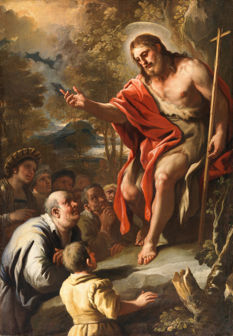 Saint Jean prædiker i ørkenen - Luca Giordano