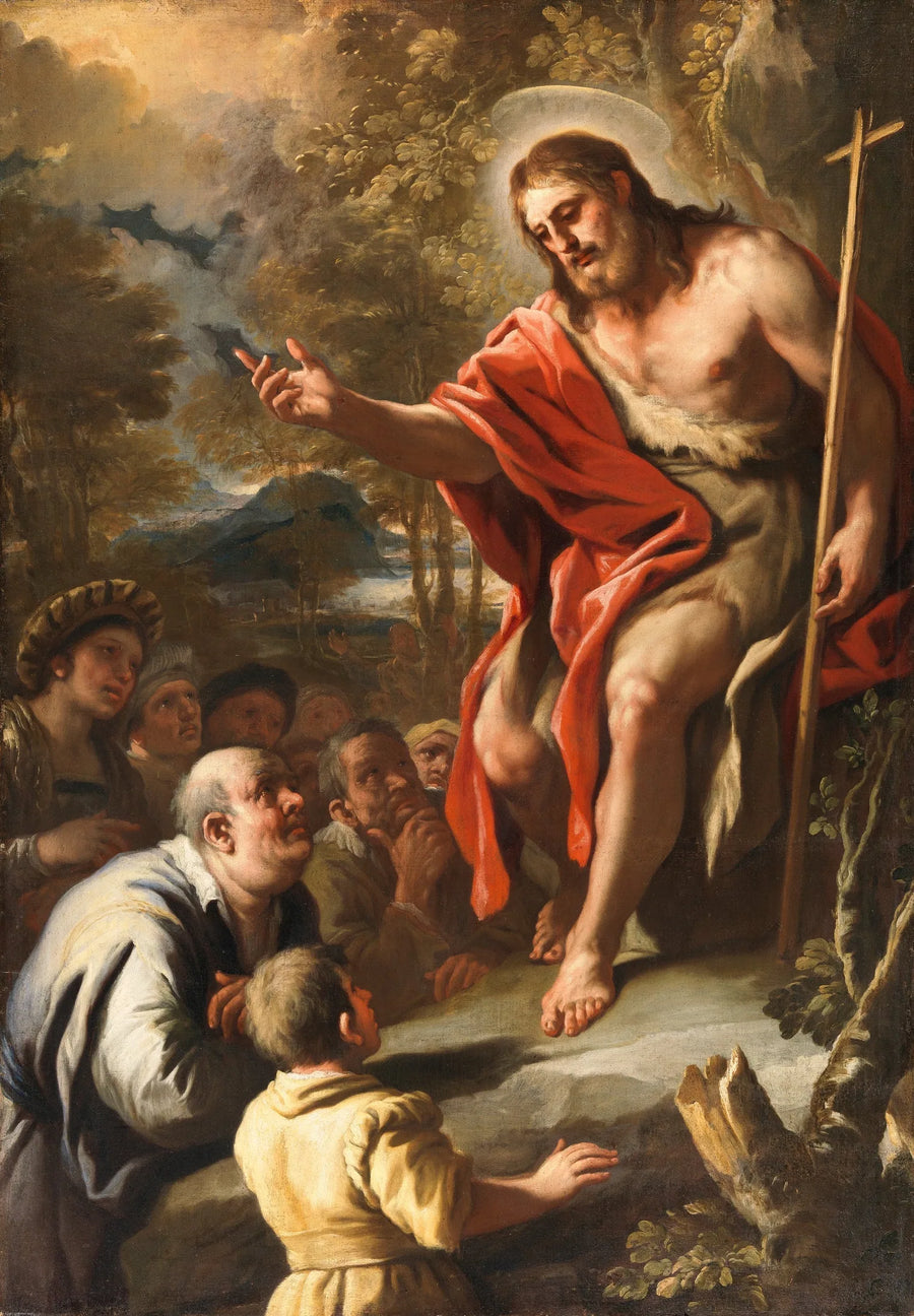 Saint Jean prædiker i ørkenen - Luca Giordano