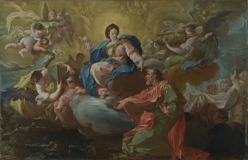 Saint Jean besøgt af Jomfruen - Francisco Bayeu