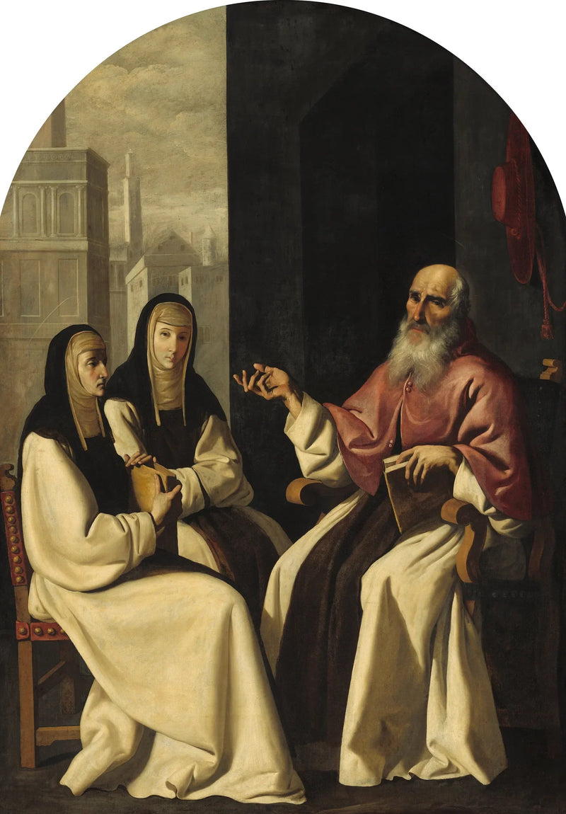 Sankt Jérôme med Sankt Paula og Sankt Eustochium - Francisco de Zurbarán