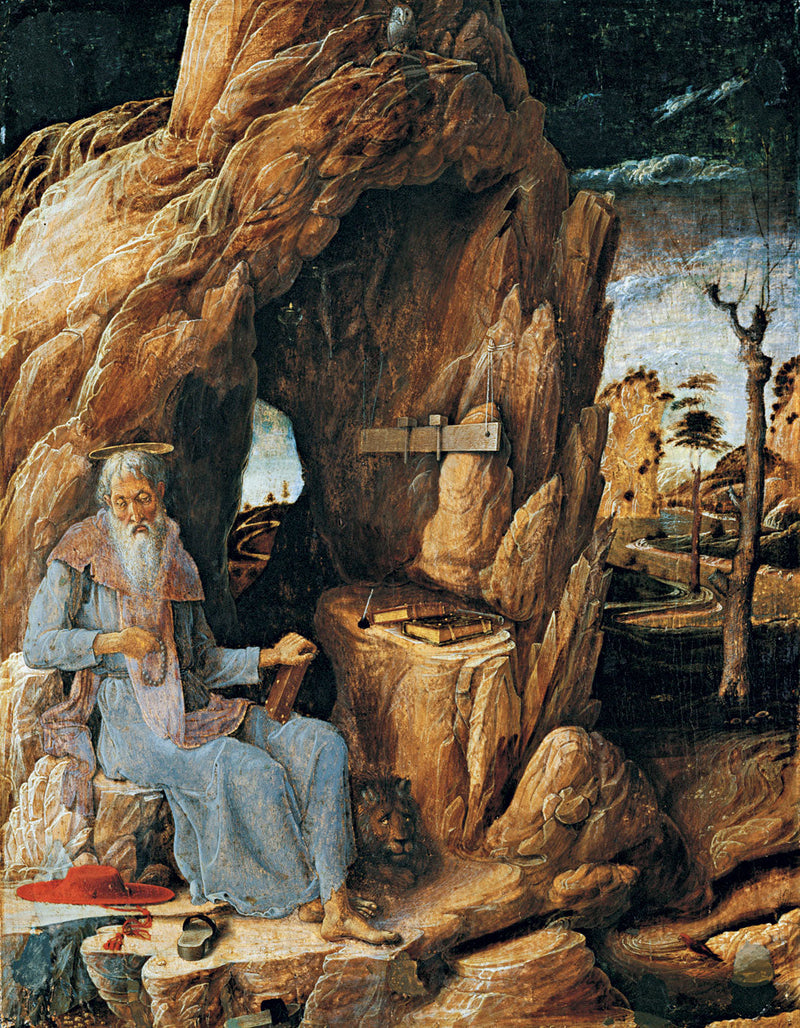 Sankt Jérôme i ørkenen - Andrea Mantegna