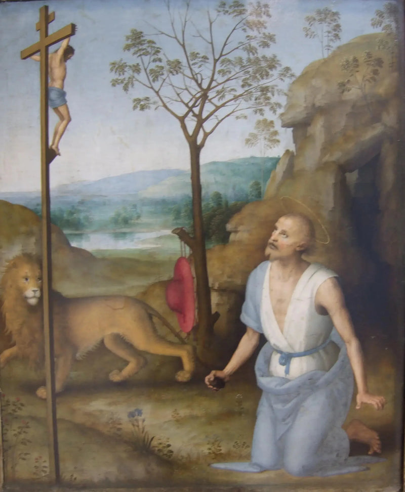 Sankt Jeronimus i ørkenen - Pietro Perugino