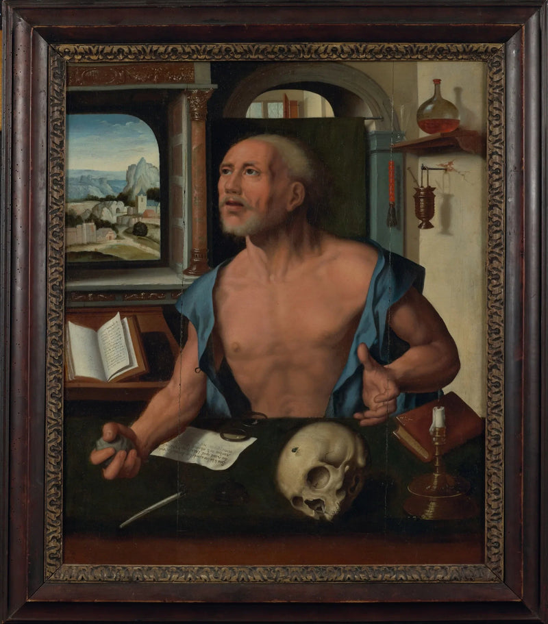 Sankt Jerom i sin celle - Joos van Cleve