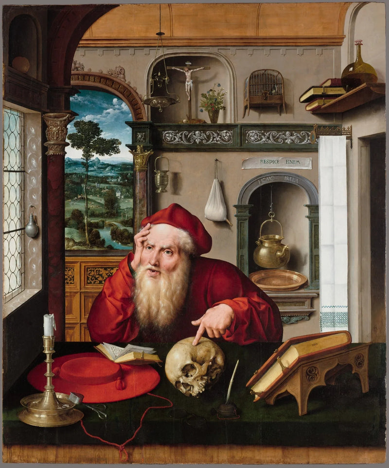 Sankt Jérôme i sit arbejdsværelse - Joos van Cleve