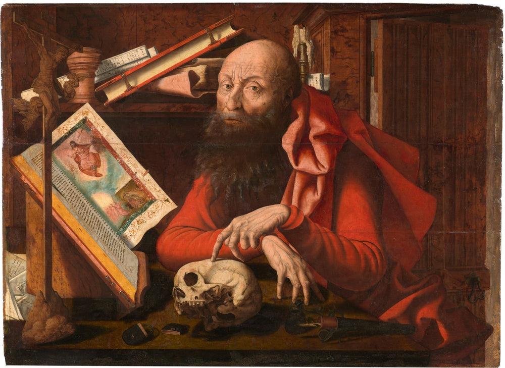 Saint Jérôme dans son cabinet de travail - Marinus van Reymerswale image 1 tableau peint à l’huile sur toile