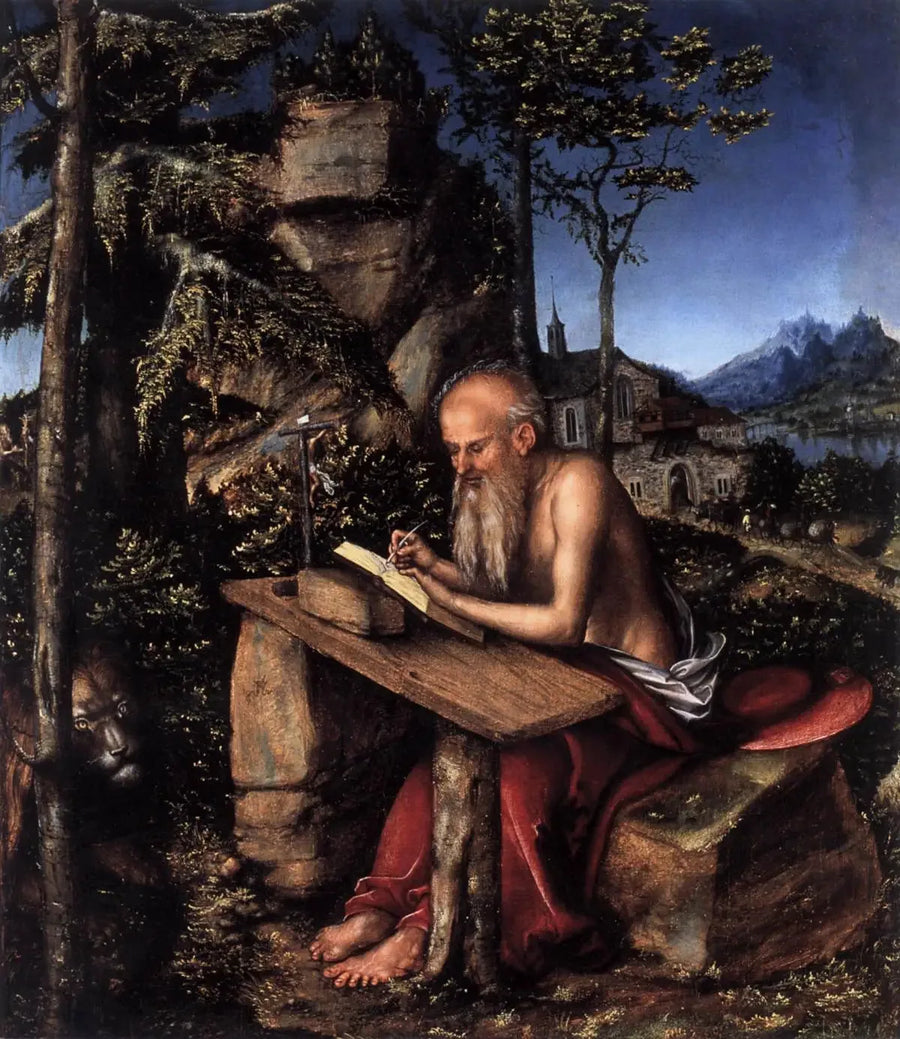 Sankt Hieronymus i et landskab - Lucas Cranach den Ældre