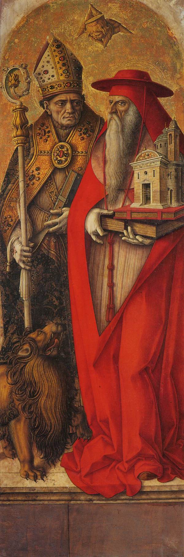 Sankt Jérôme og Sankt Augustin - Carlo Crivelli