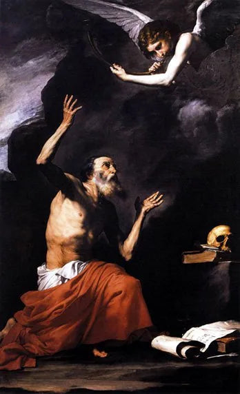 Sankt Jerome og Dommedagsenglen - Jusepe de Ribera
