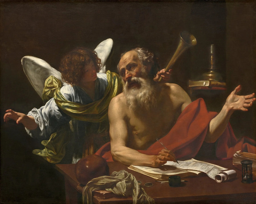 Sankt Jérôme og Englen - Simon Vouet