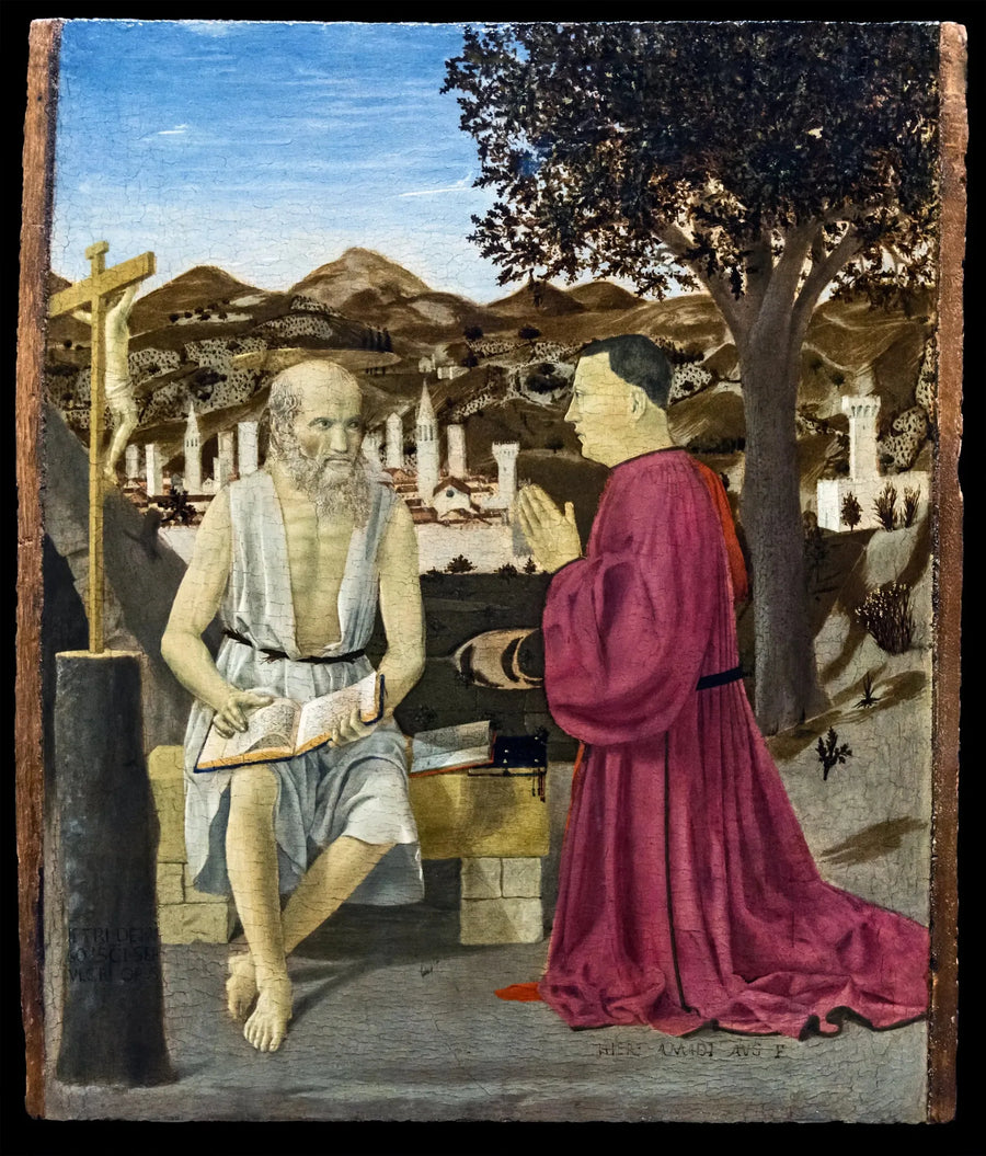 Saint Jérôme og donator Girolamo Amadi - Piero della Francesca