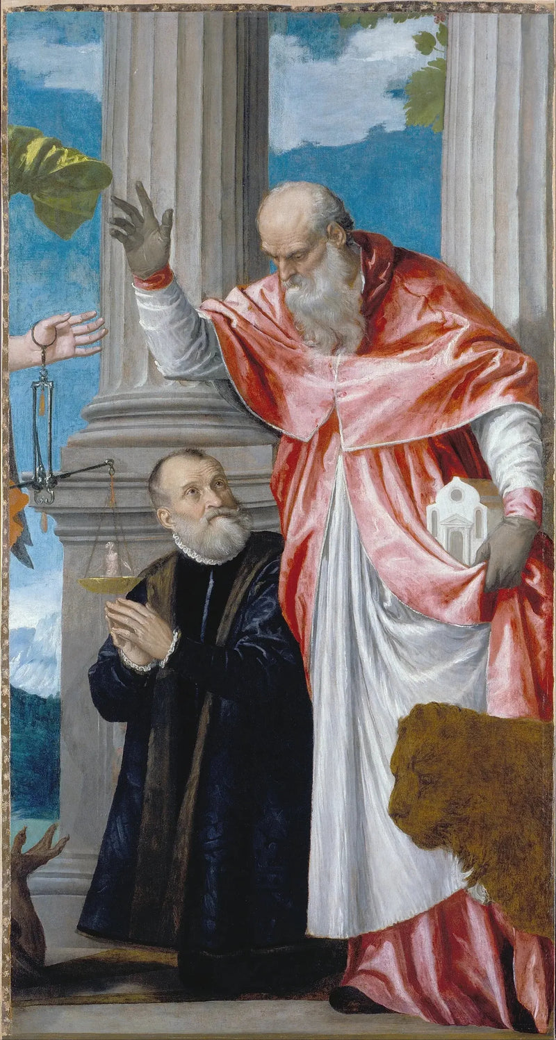 Sankt Jerome og en donator - Paul Véronèse