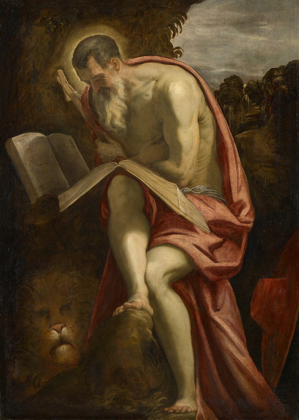 Saint Jérôme - Jacopo Tintoretto image 1 copie de tableau peinte à la main