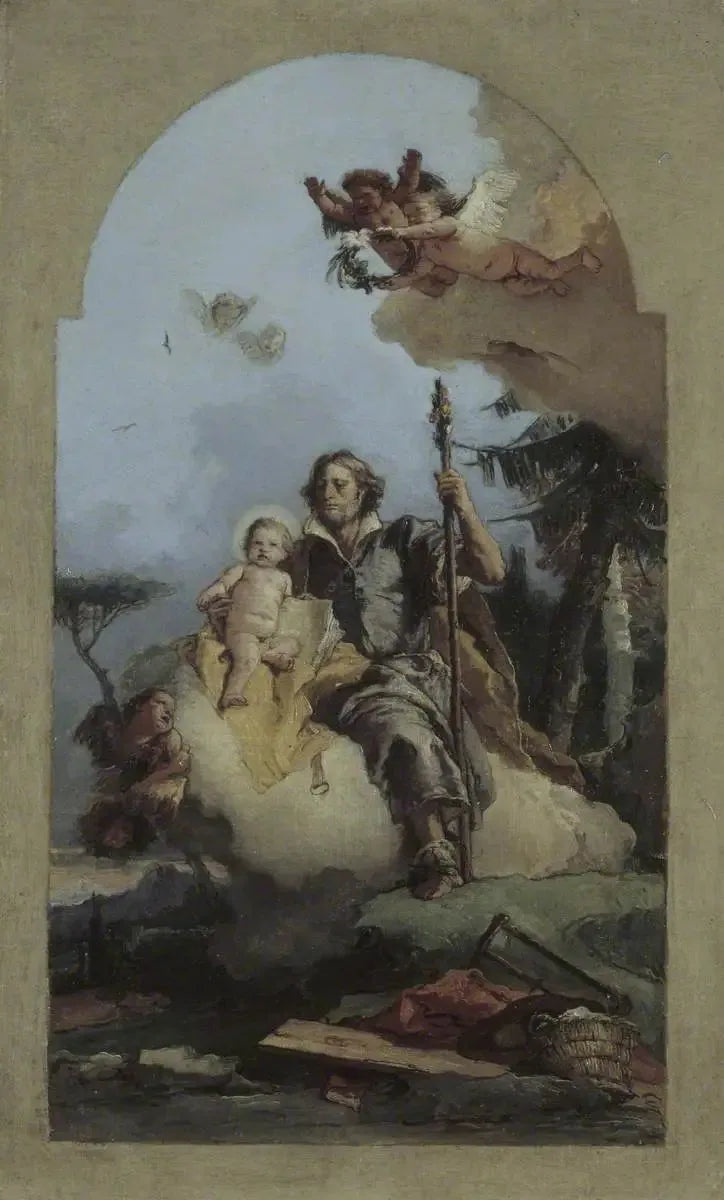 Sankt Josef med Jesusbarnet - Giovanni Battista Tiepolo