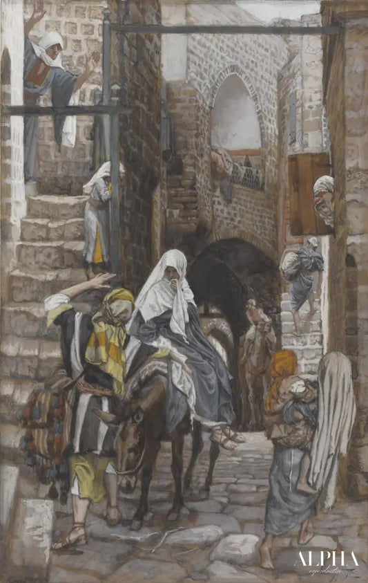 Saint Joseph cherche un gîte à Bethléem - James Tissot - Reproductions de tableaux et peintures haut de gamme