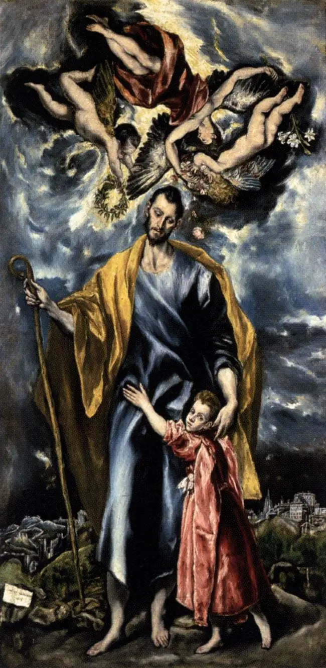 Saint Joseph og Jesusbarnet - El Greco