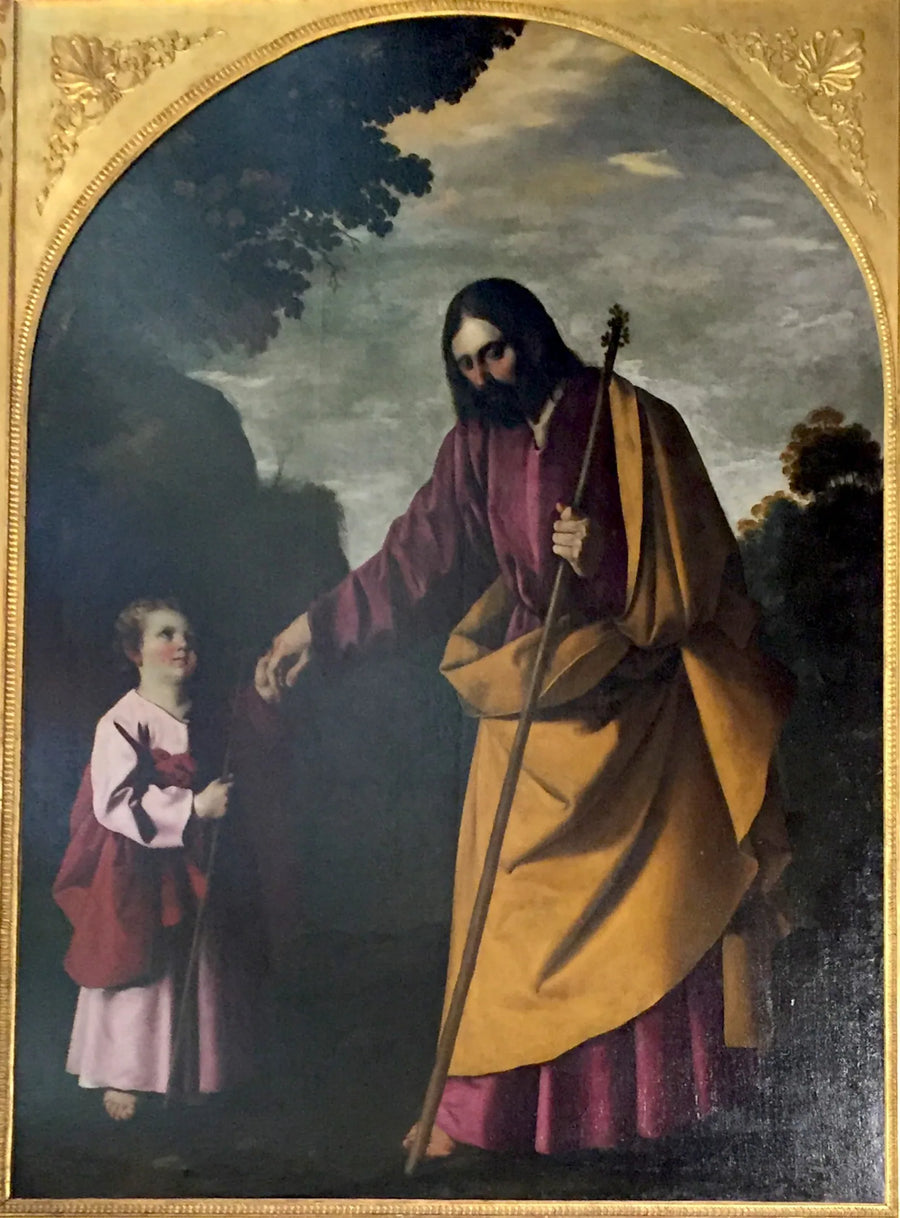 Sankt Josef og Jesusbarnet - Francisco de Zurbarán