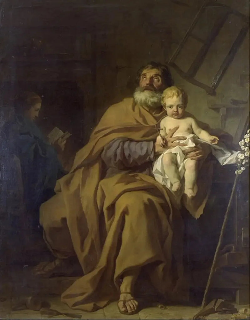 Sankt Josef lejer den lille Jesus - Pierre Subleyras