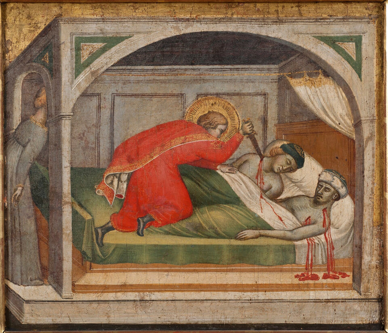 Saint Julien myrder sine forældre - Spinello Aretino
