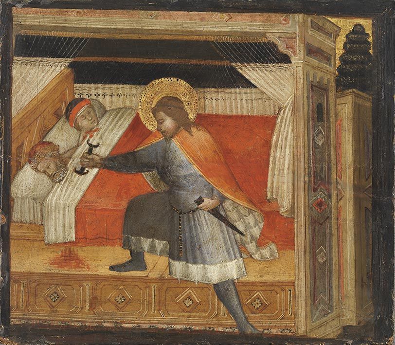 Saint Julien dræber sine forældre - Agnolo Gaddi
