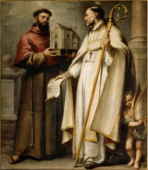 Saint Léandre og Saint Bonaventure - Bartolomé Esteban Murillo