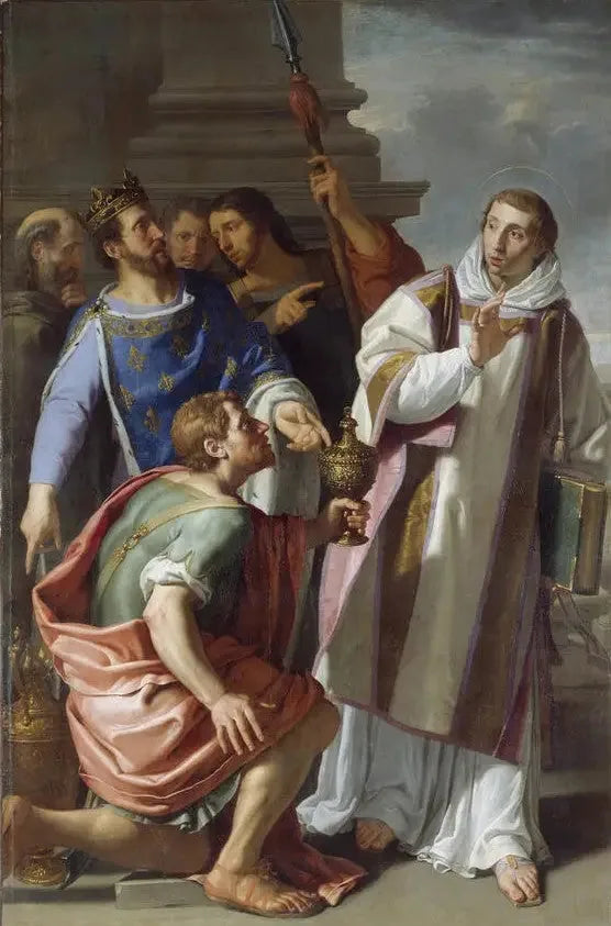 Saint Léonard afviser kong Clovis' gave - Philippe de Champaigne