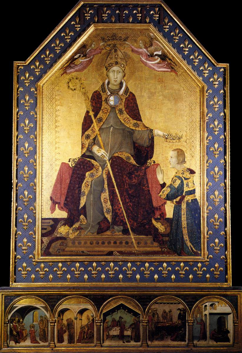 Saint Louis de Toulouse krone Robert d'Anjou - Simone Martini