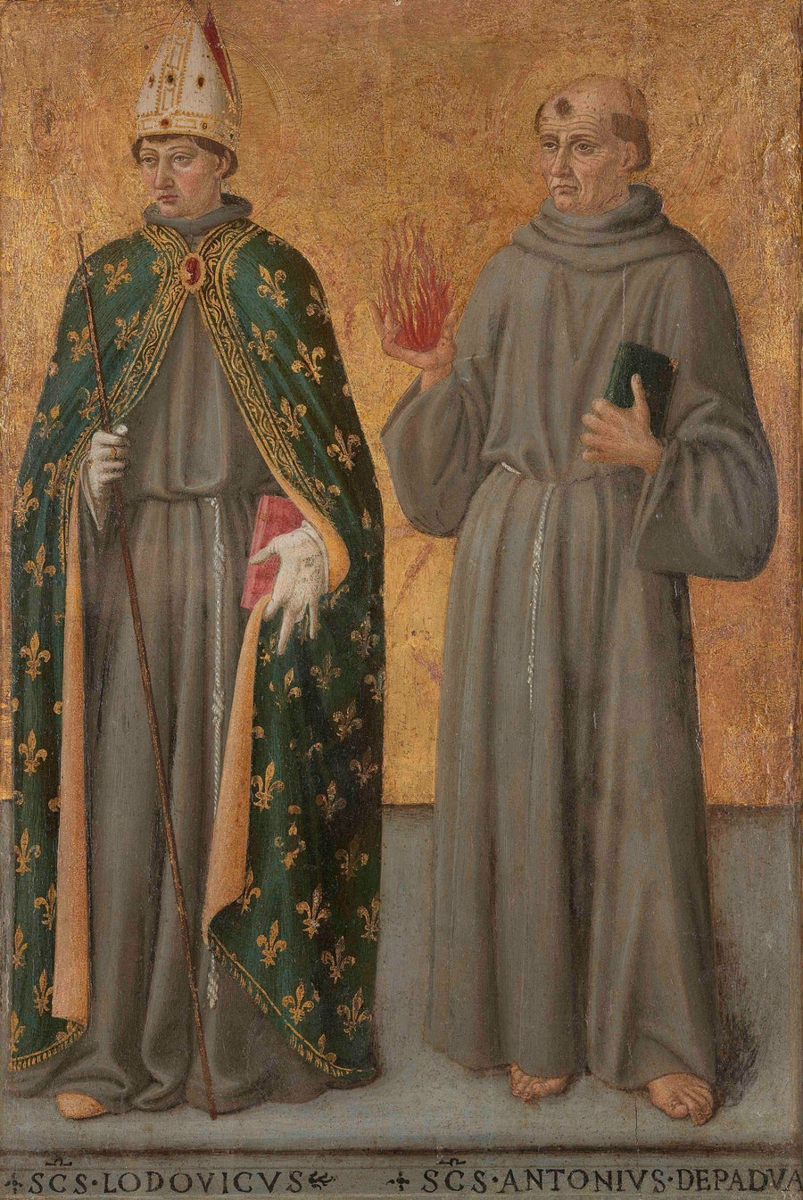 Saint Louis de Toulouse og Saint Antoine de Padoue - Cosimo Rosselli